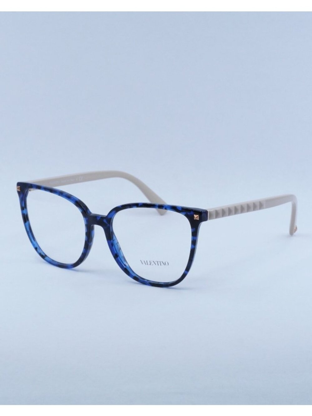 Valentino VA3059 5031 Eyeglasses Blue Havana 54mm Square Frame